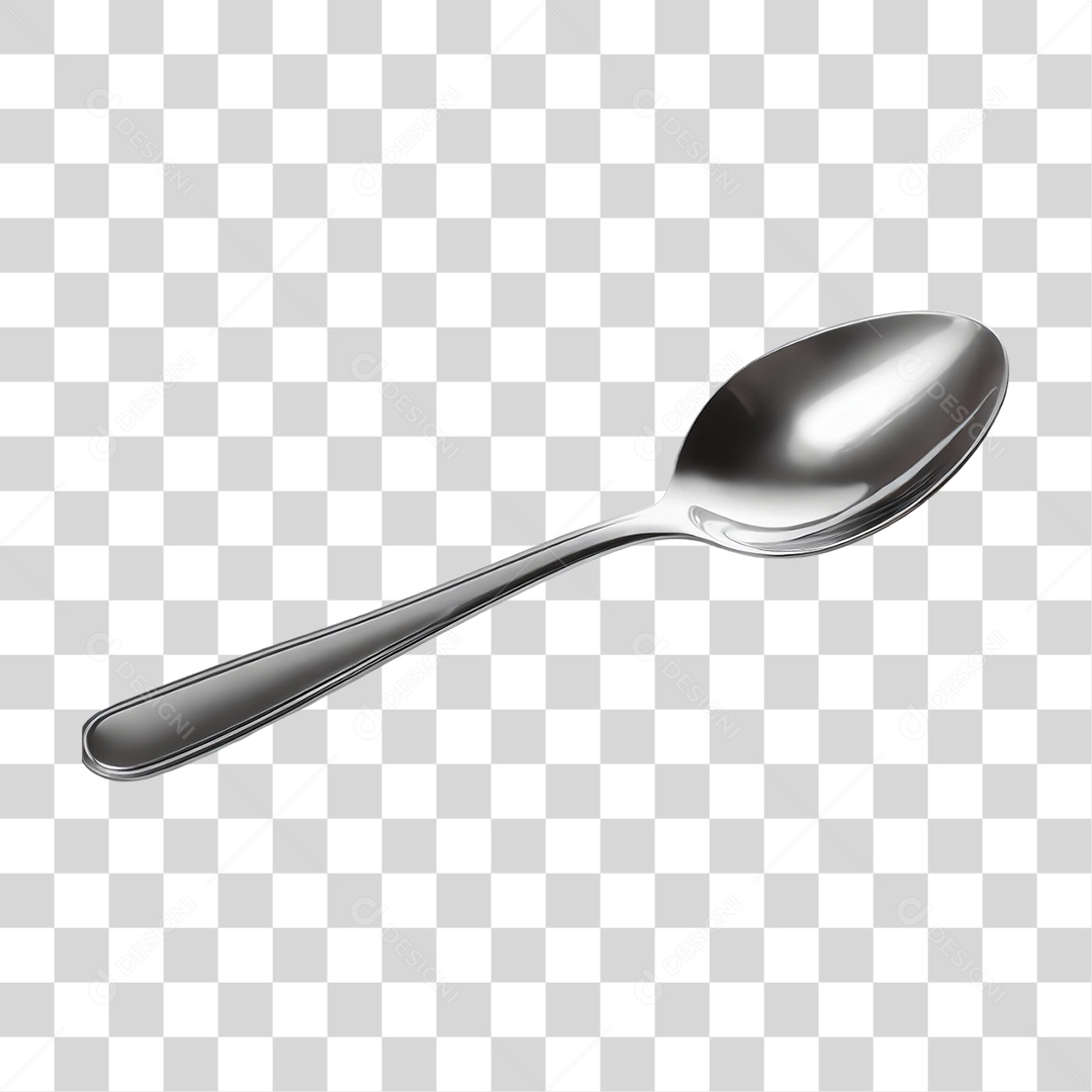 Colher de Aço PNG Transparente