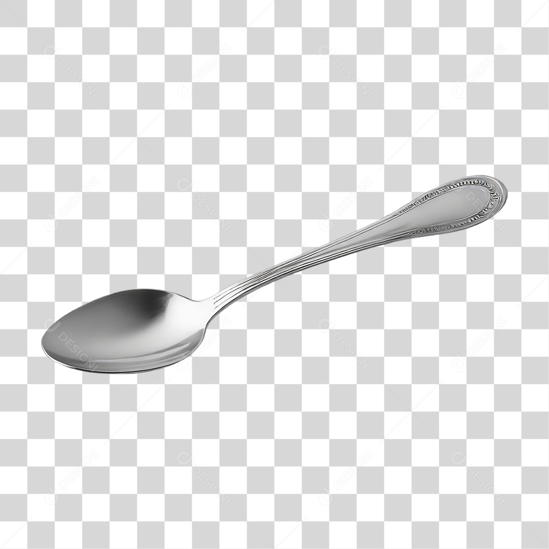 Colher de Aço PNG Transparente
