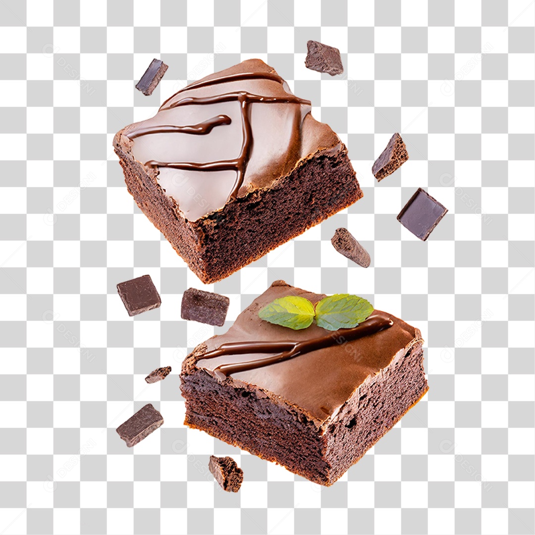 Fatia de Brownies PNG Transparente