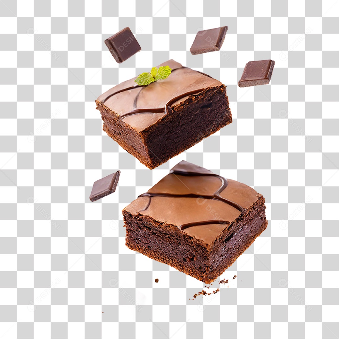 Fatia de Brownies PNG Transparente