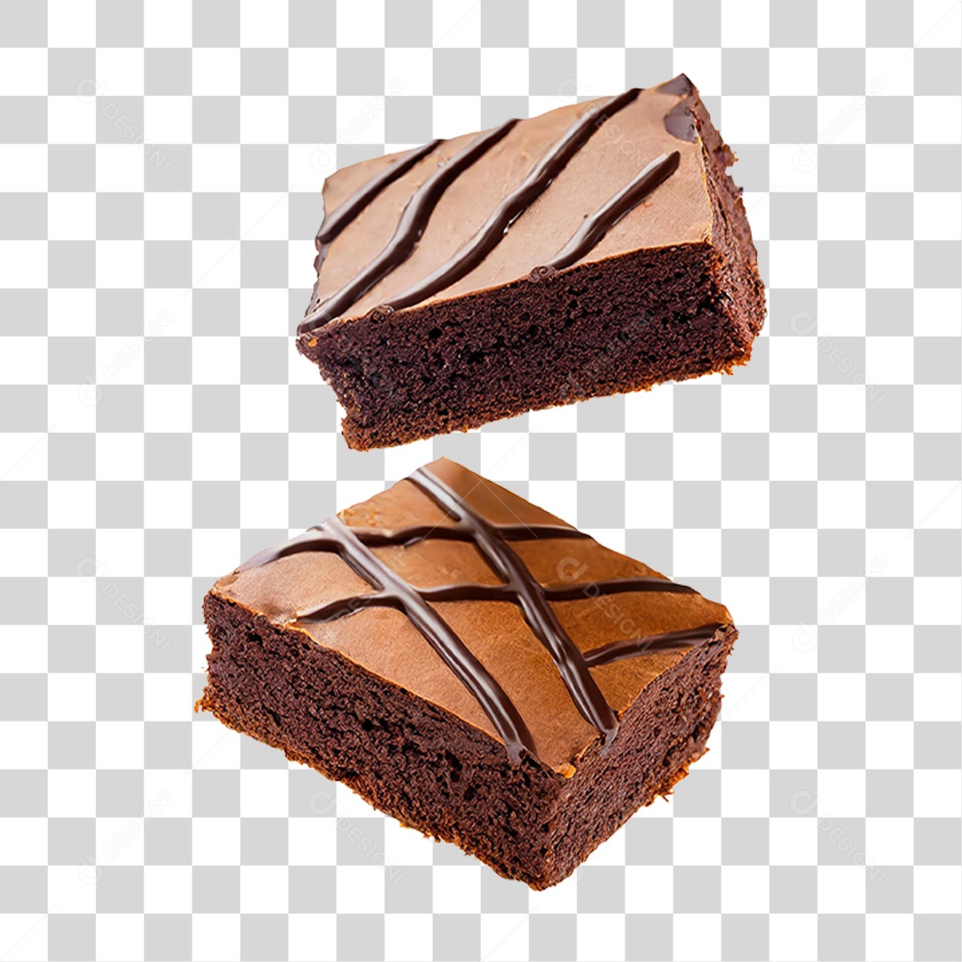 Fatia de Brownies PNG Transparente