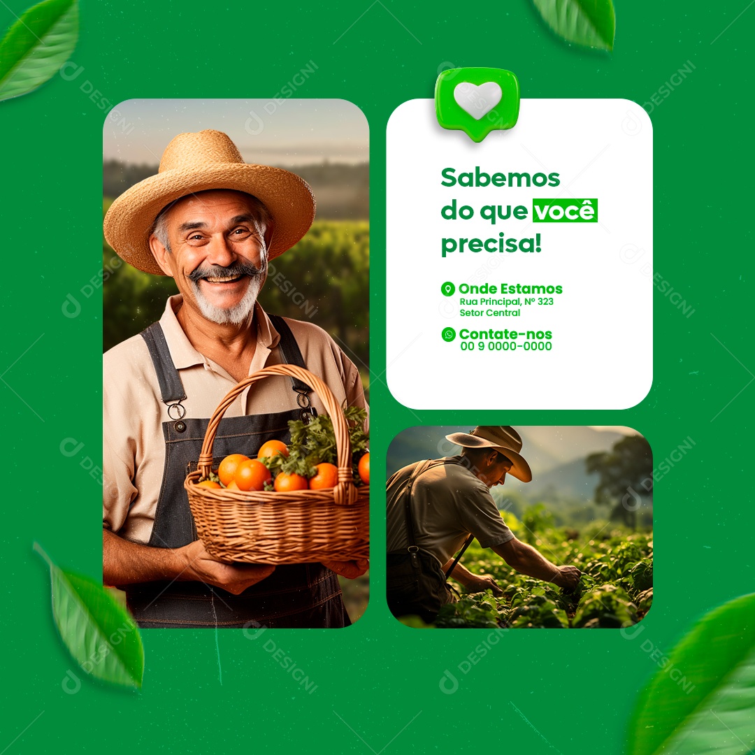 Agronegócios Sabemos do que você precisa Social Media PSD Editável