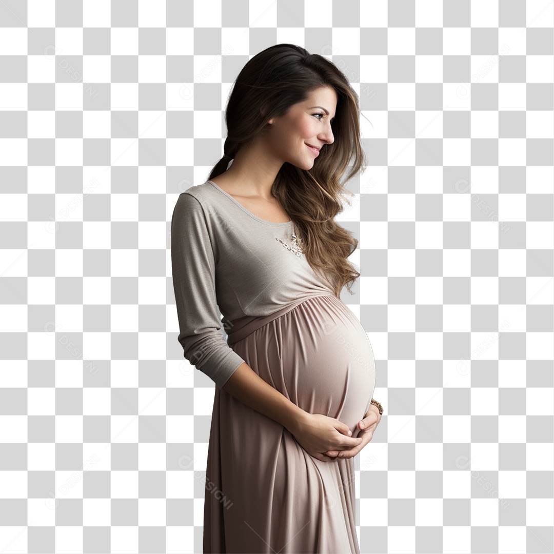 Mulher Gravida Gestante PNG Transparente