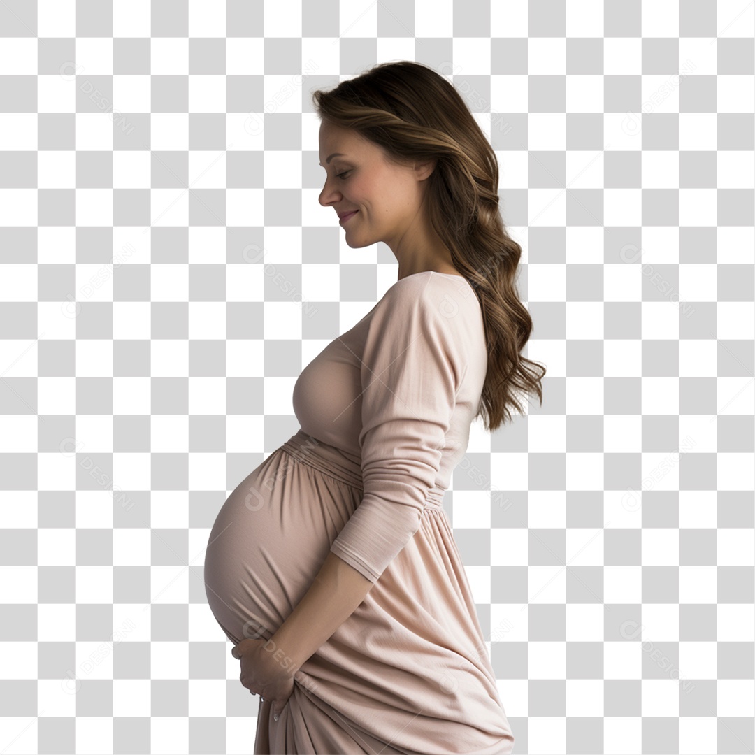 Mulher Gravida Gestante PNG Transparente