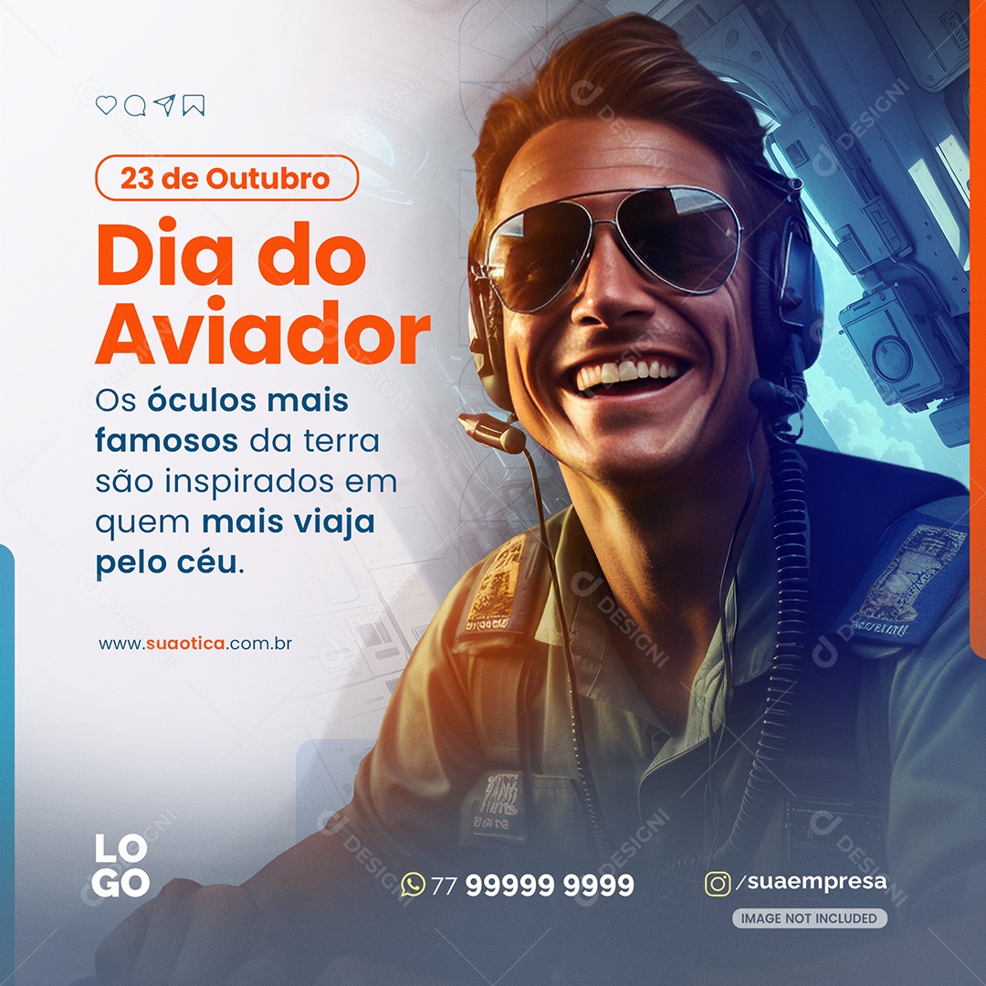 Óculos Mais Famosos Ótica Social Media PSD Editável