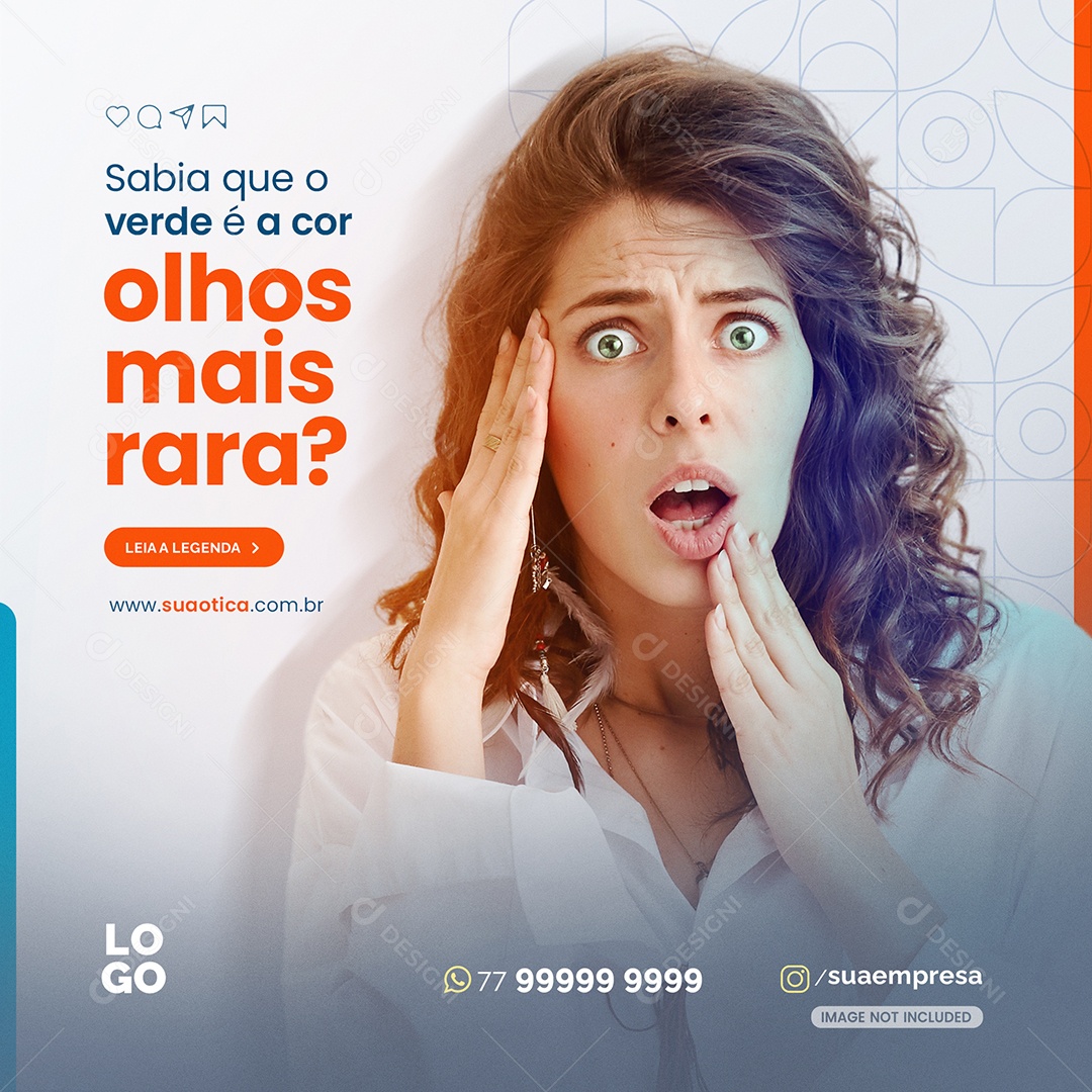 Ótica Olhos Mais Raros Social Media PSD Editável