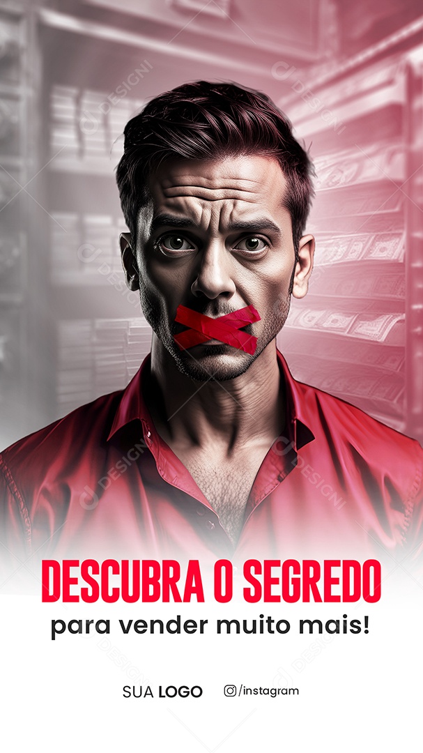 Story Descubra o Segredo Para Vender Muito Mais Social Media PSD Editável