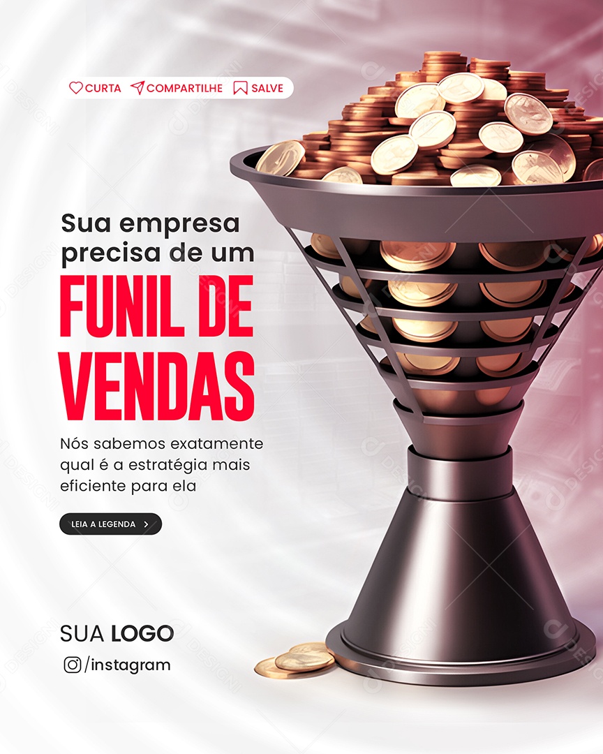 Social Media Sua Empresa Precisa De Um Funil De Vendas PSD Editável