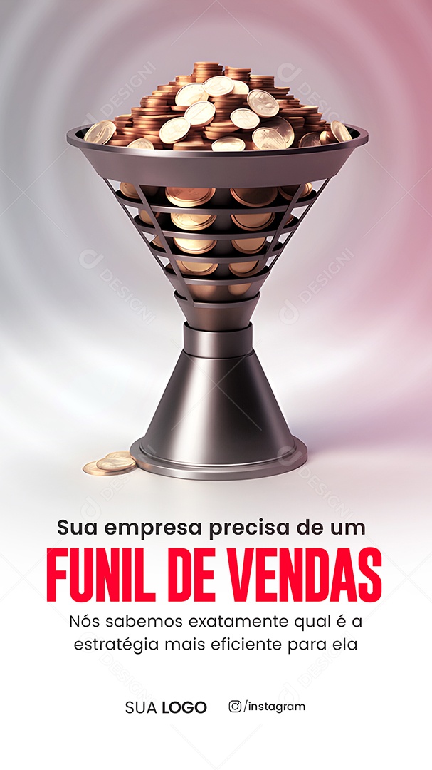 Social Media Story Sua Empresa Precisa De Um Funil De Vendas PSD Editável