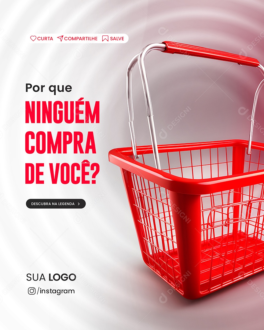 Por Que Ninguém Compra De Você Marketing Social Media PSD Editável