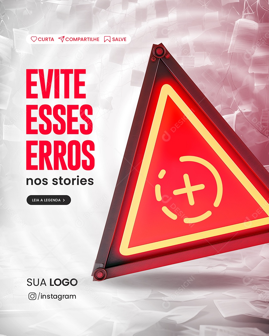Social Media Evite Esses Erros Nos Stories PSD Editável
