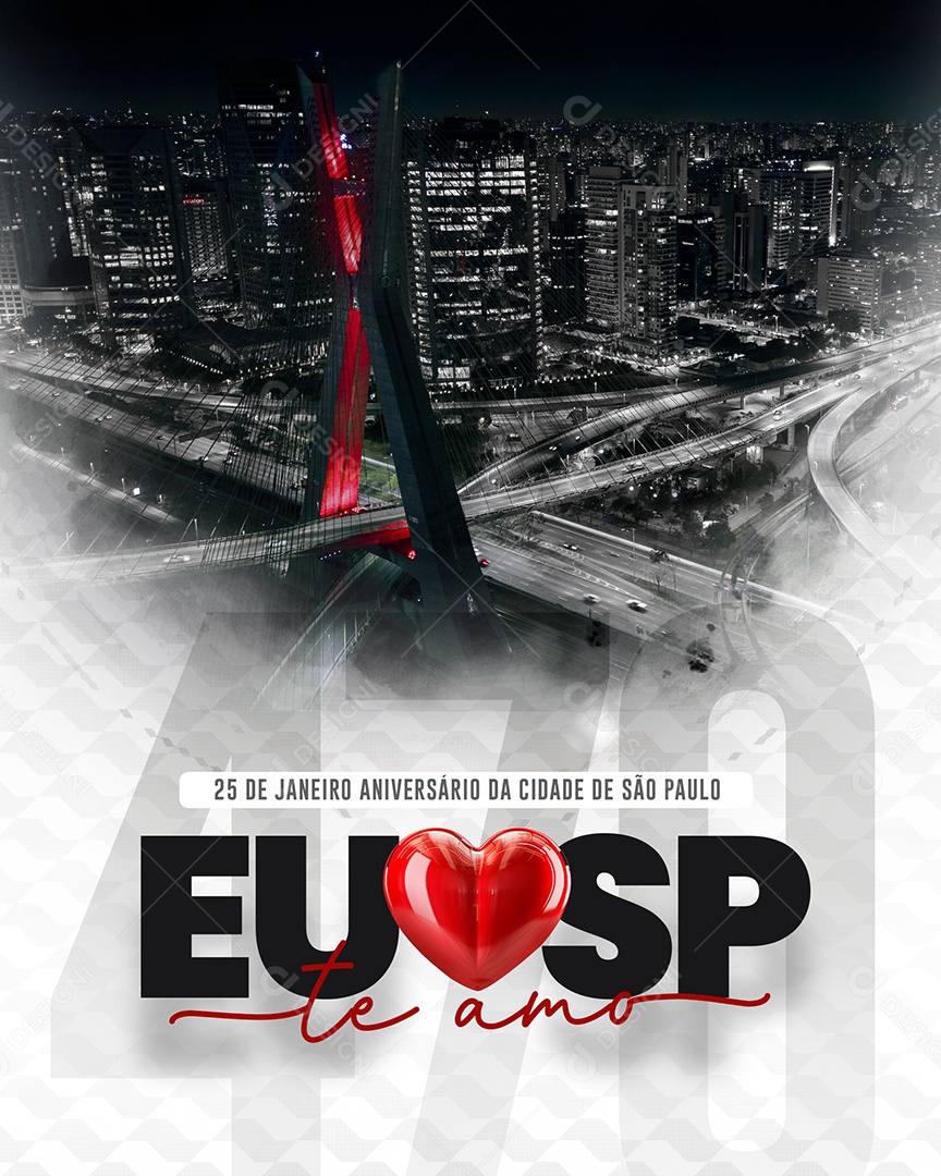 Social Media 25 De Janeiro Aniversário Da Cidade De São Paulo PSD Editável