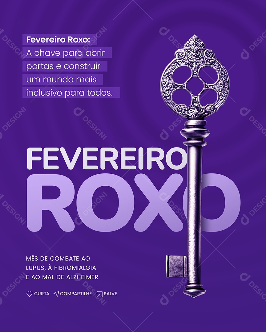 Social Media Fevereiro Roxo Mês De Combate PSD Editável