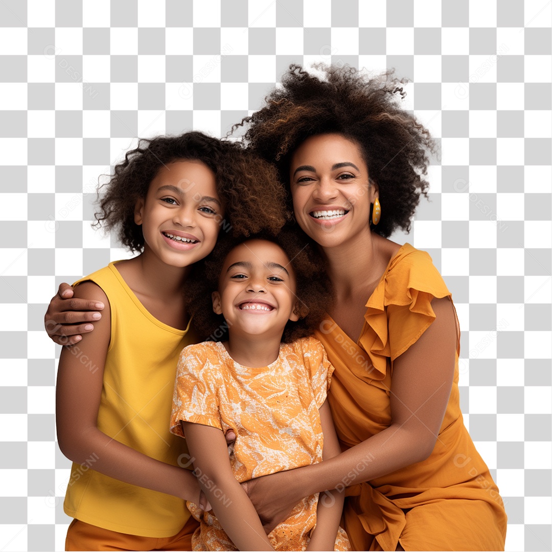 Família Mãe e Filhas PNG Transparente