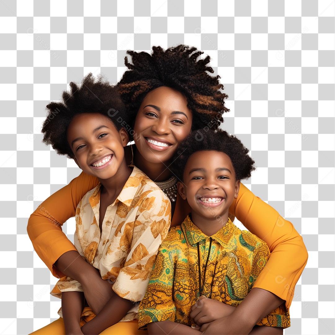 Família Mãe e Filhos PNG Transparente