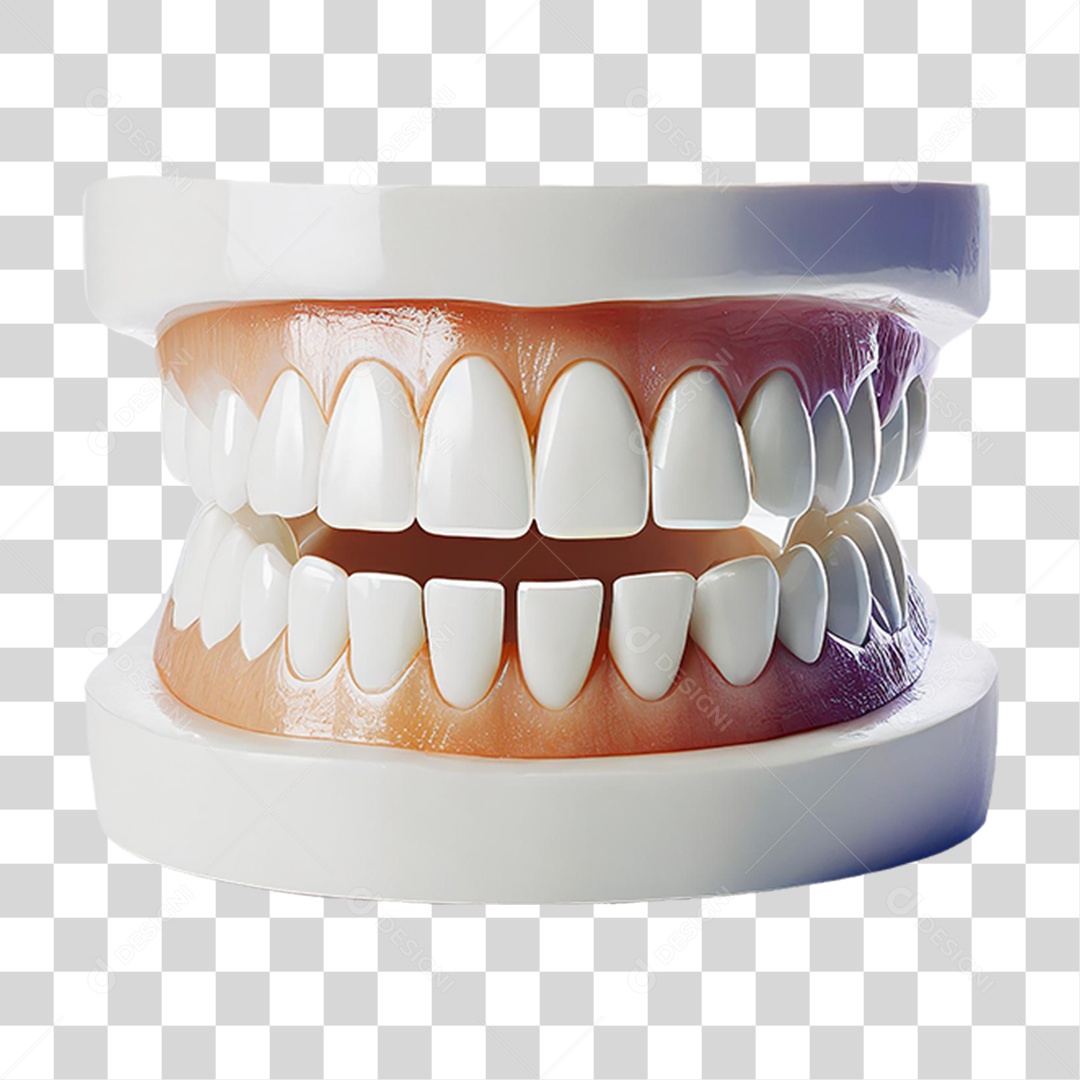 Dentadura de Plástico PNG Transparente