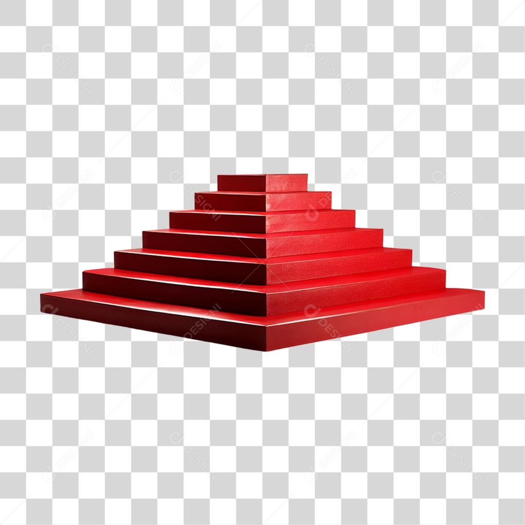 Pódio Vermelho PNG Transparente
