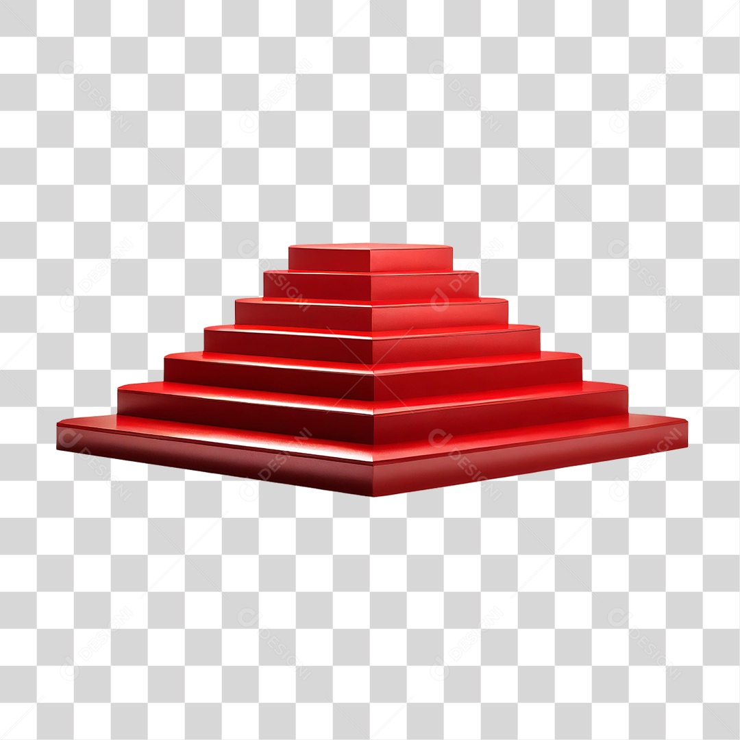 Pódio Vermelho PNG Transparente