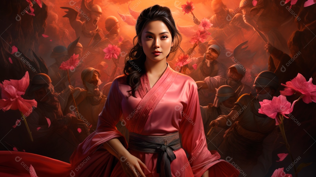 Dia da Mulher Tailandesa, 1º de agosto, IA generativa.