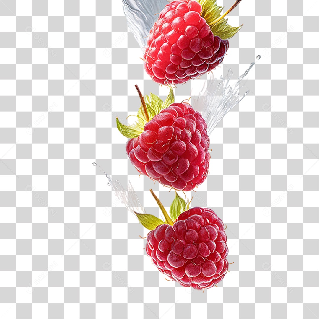 Framboesas Frescas PNG Transparente