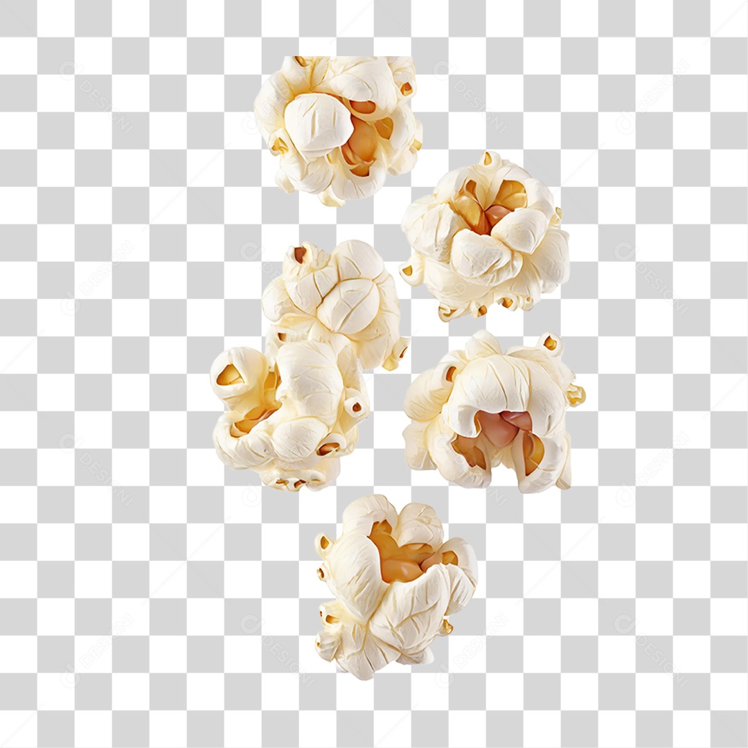 Pipoca Voando PNG Transparente