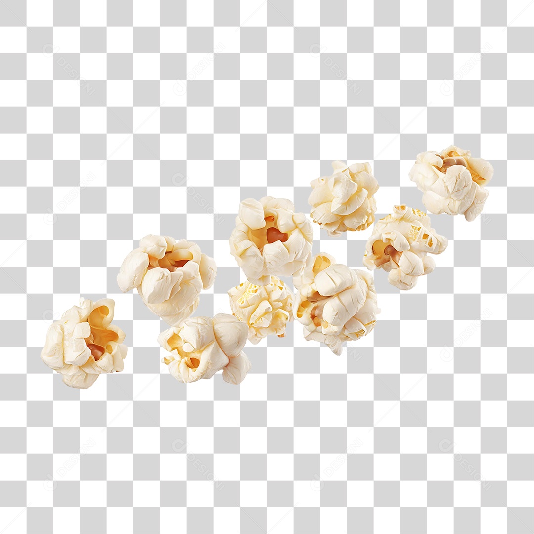 Pipoca Voando PNG Transparente