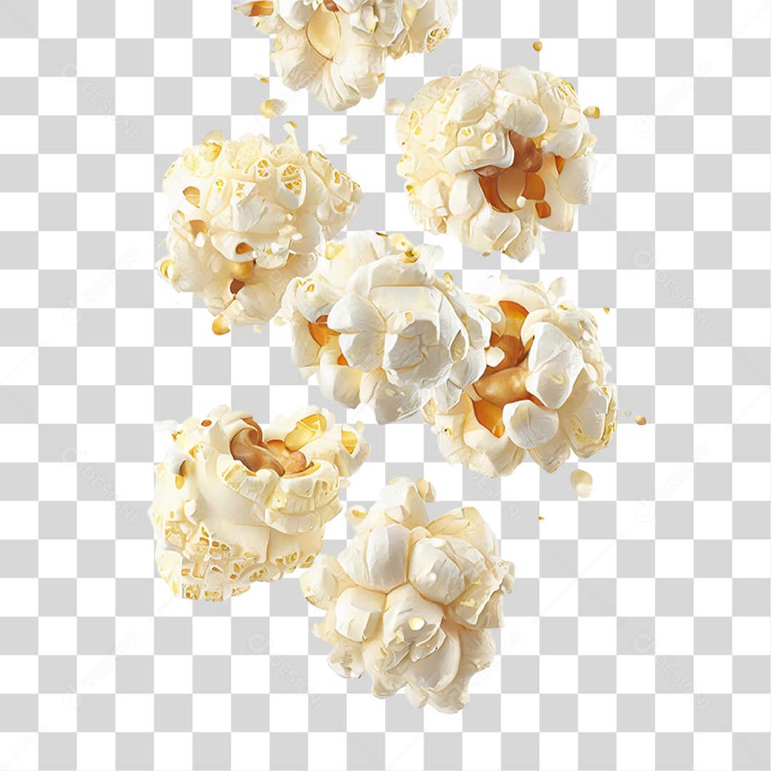 Pipoca Voando PNG Transparente