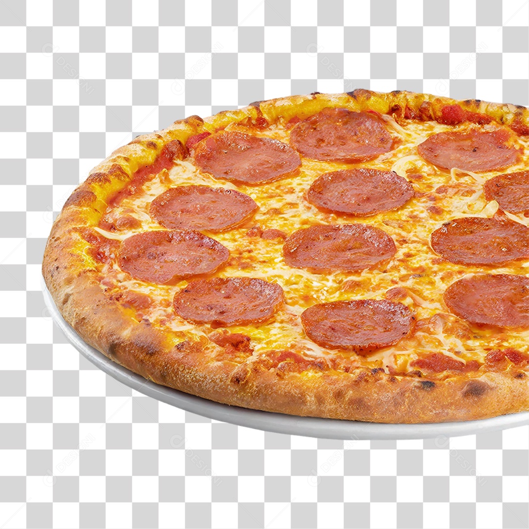 Pizza de Calabresa PNG Transparente
