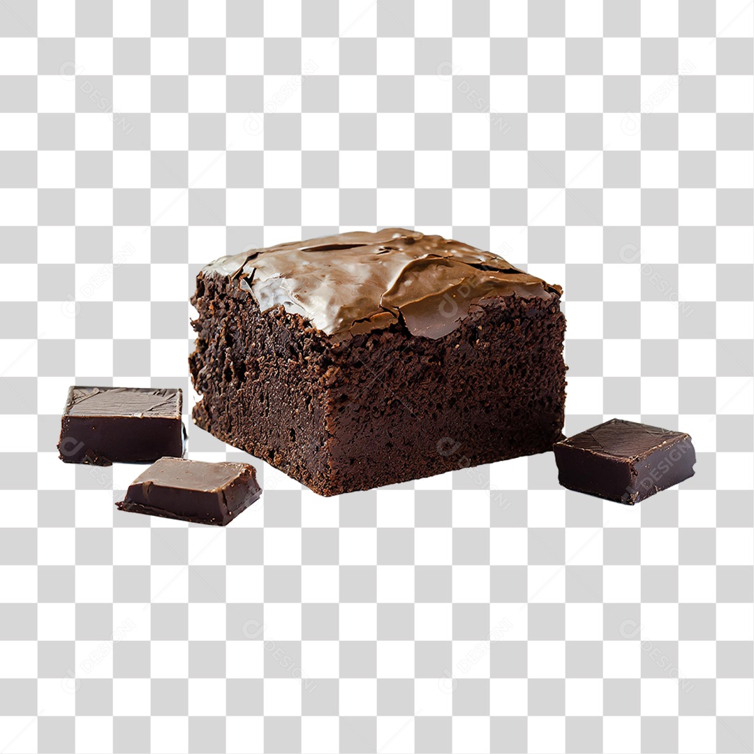 Brownie de Chocolate PNG Transparente