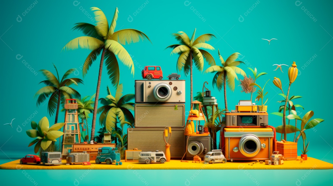 Dia Mundial da Fotografia a beleza de um mago IA generativa.