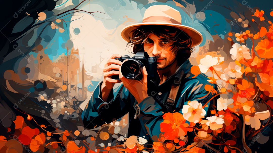 Dia Mundial da Fotografia a beleza de um mago IA generativa.