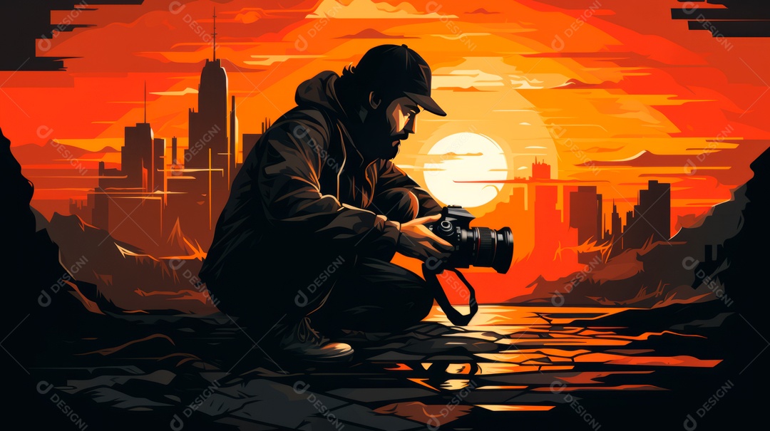 Dia Mundial da Fotografia a beleza de um mago IA generativa.