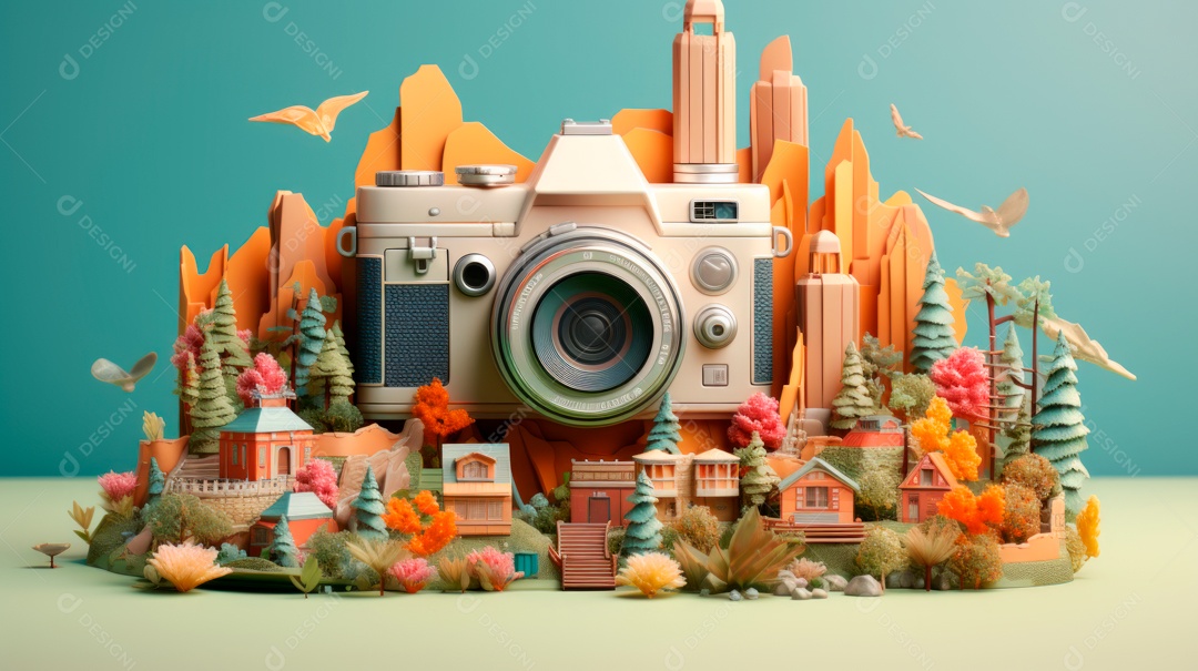 Dia Mundial da Fotografia a beleza de um mago IA generativa.