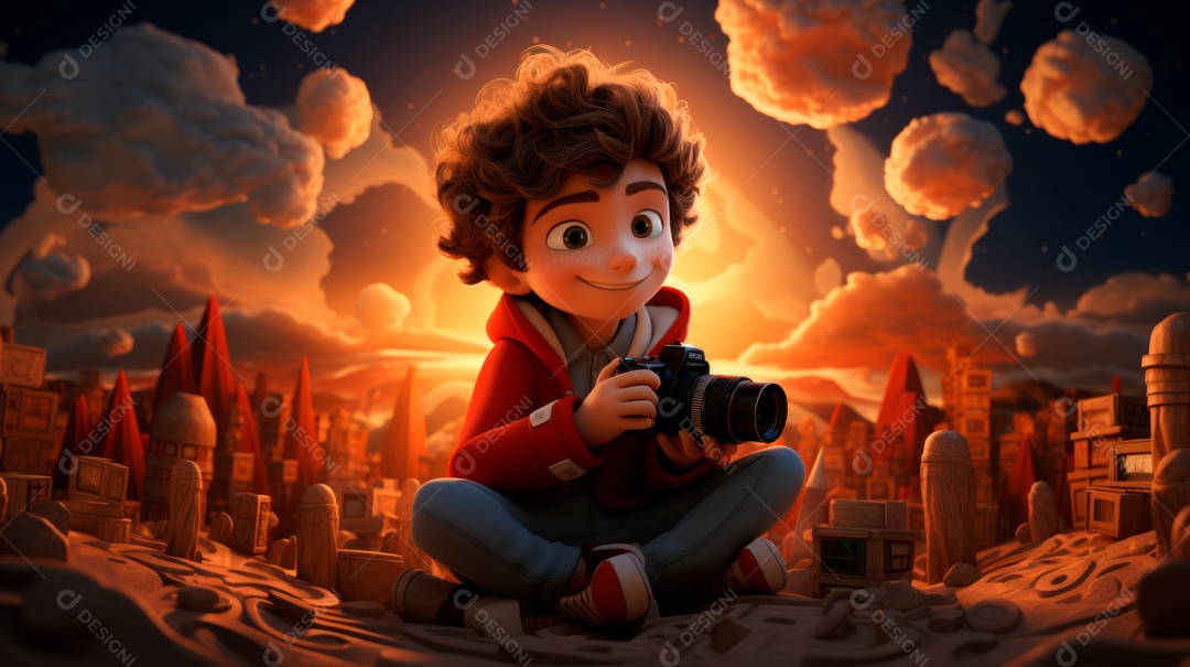 Dia Mundial da Fotografia a beleza de um mago IA generativa.