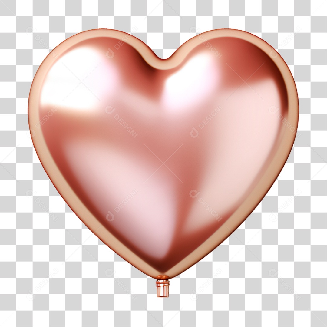 Balões de Coração PNG Transparente