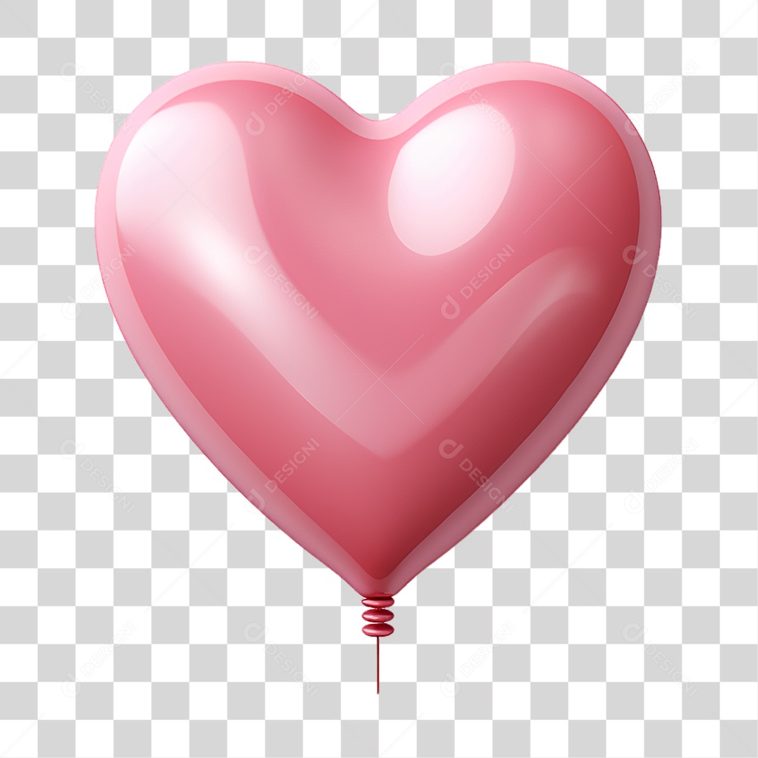 Balões de Coração PNG Transparente