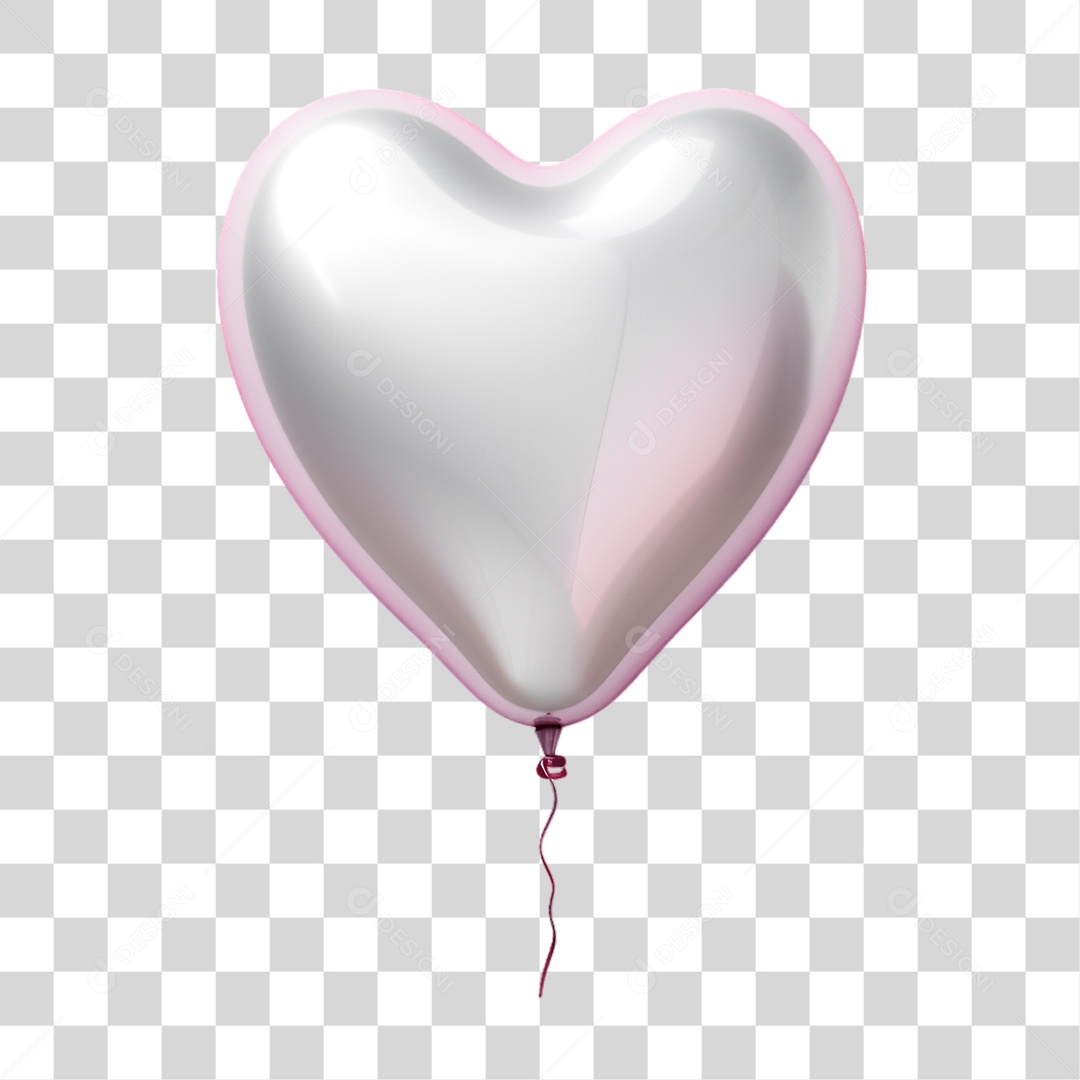 Balões de Coração PNG Transparente