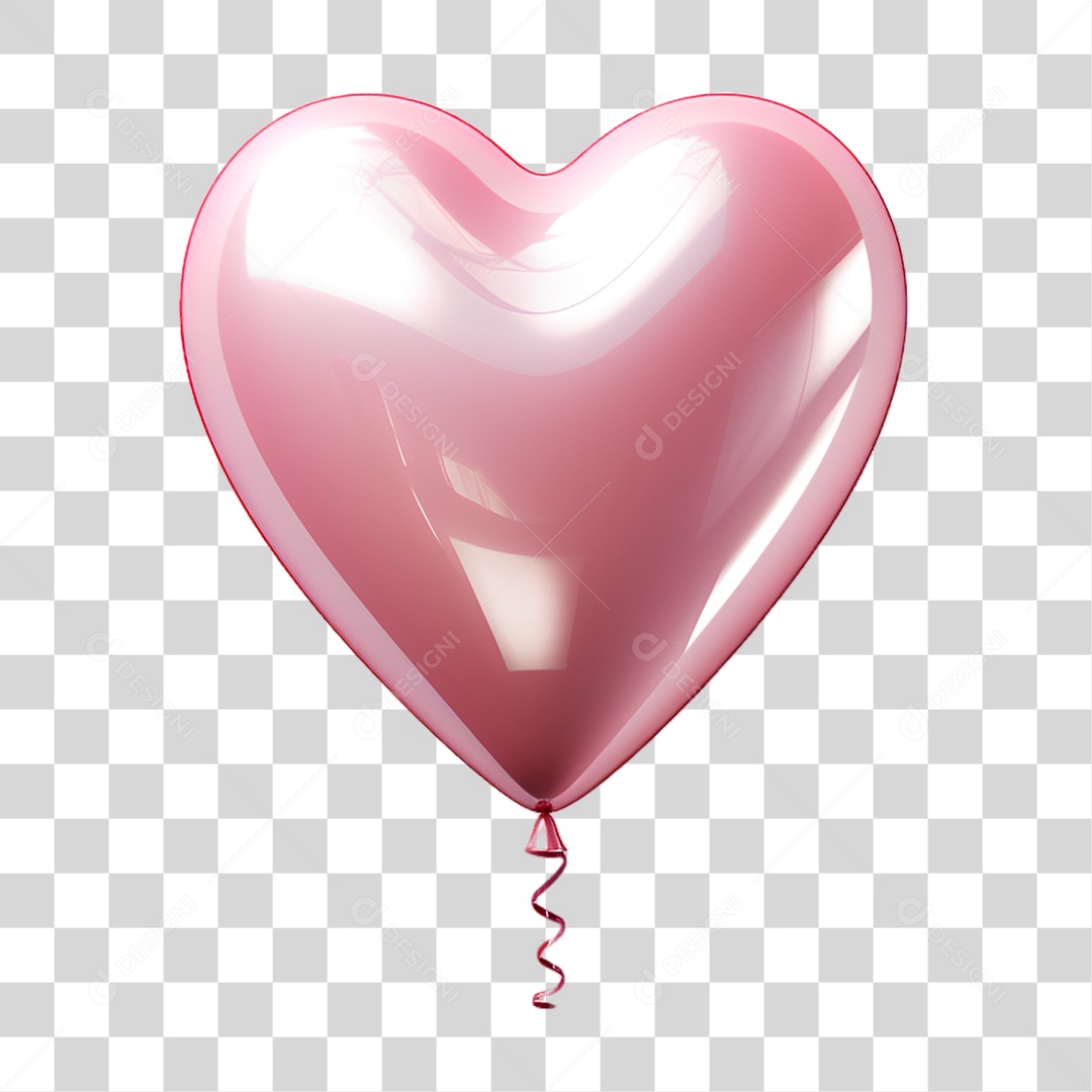 Balões de Coração PNG Transparente