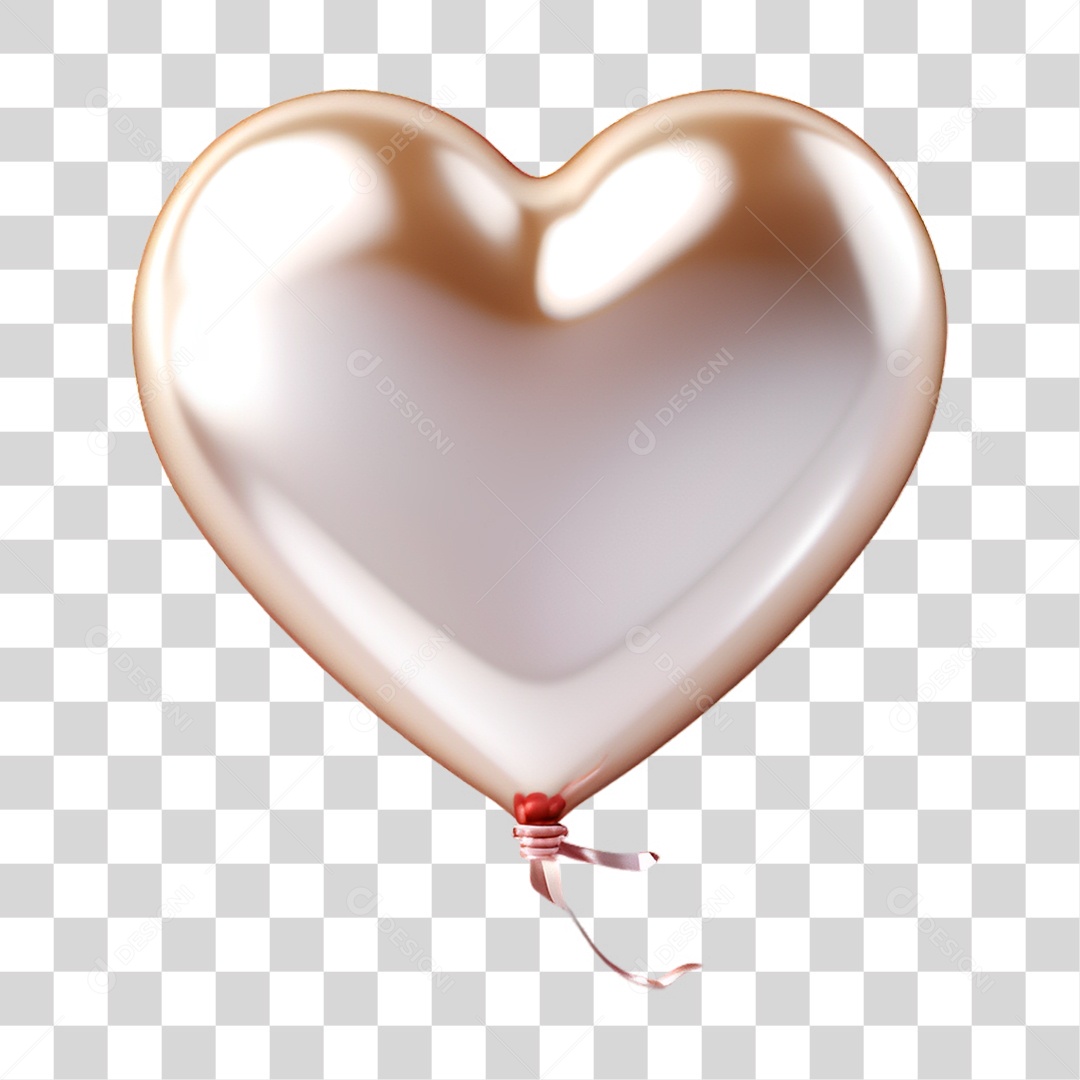 Balões de Coração PNG Transparente