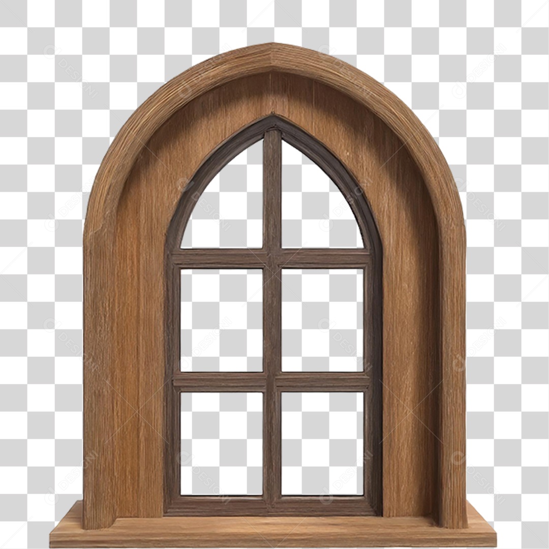 Janela de Madeira PNG Transparente