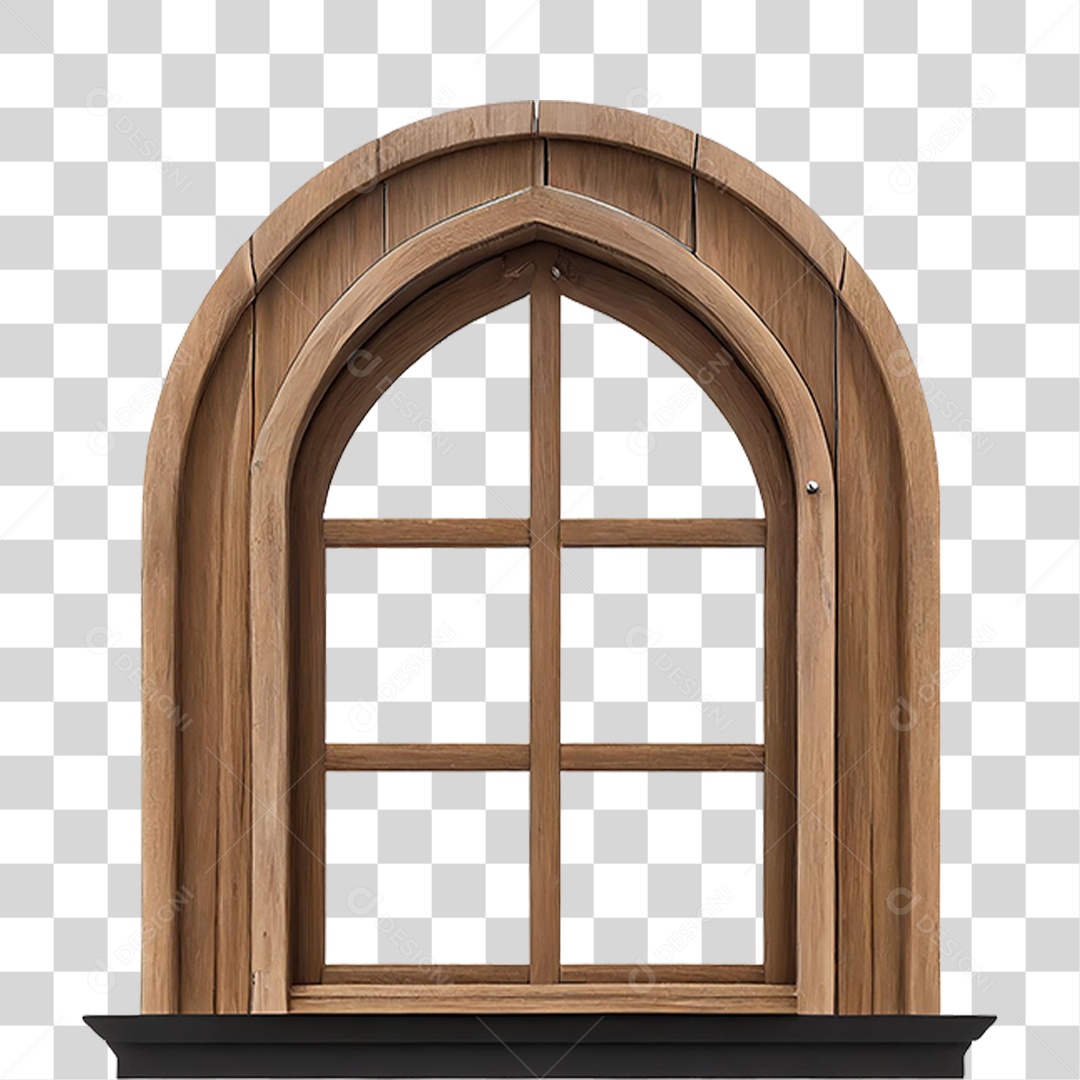 Janela de Madeira PNG Transparente