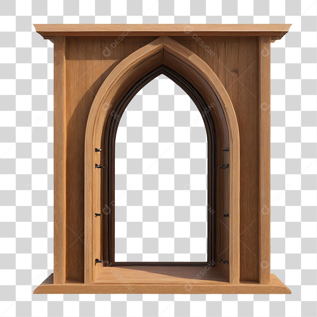 Janela de Madeira PNG Transparente