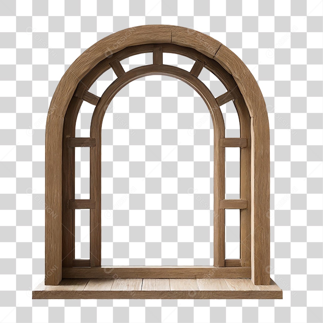Janela de Madeira PNG Transparente
