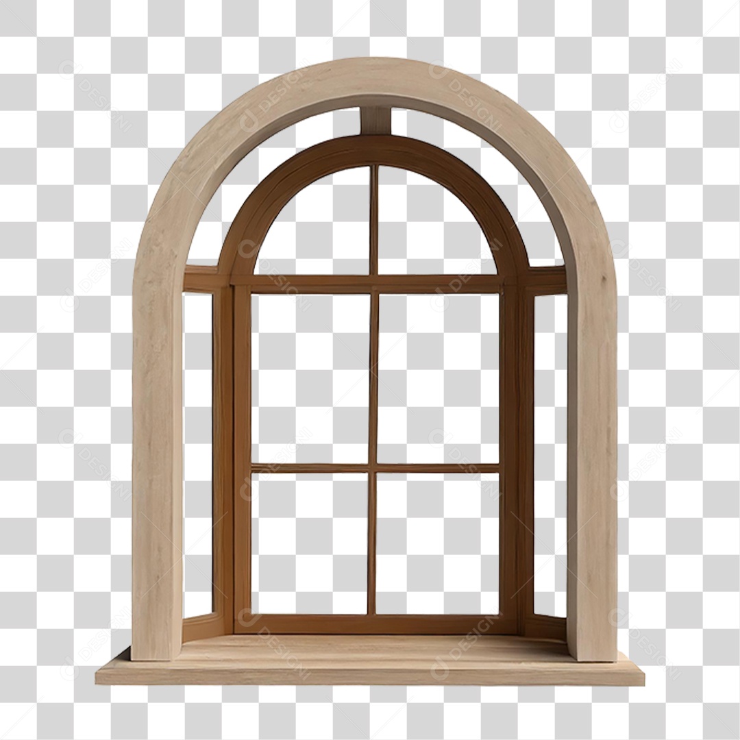 Janela de Madeira PNG Transparente