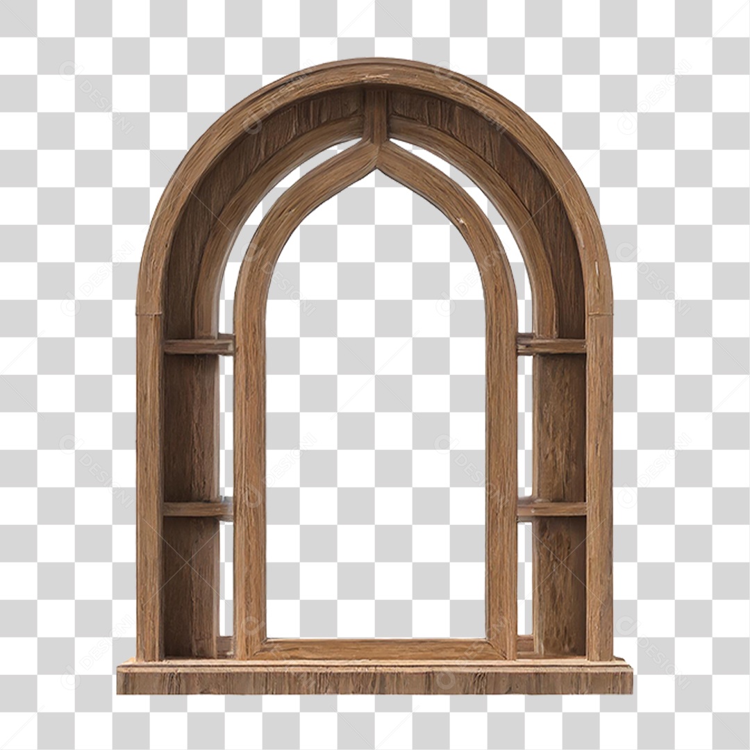 Janela de Madeira PNG Transparente