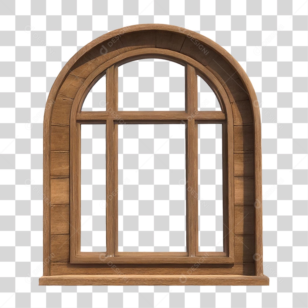 Janela de Madeira PNG Transparente