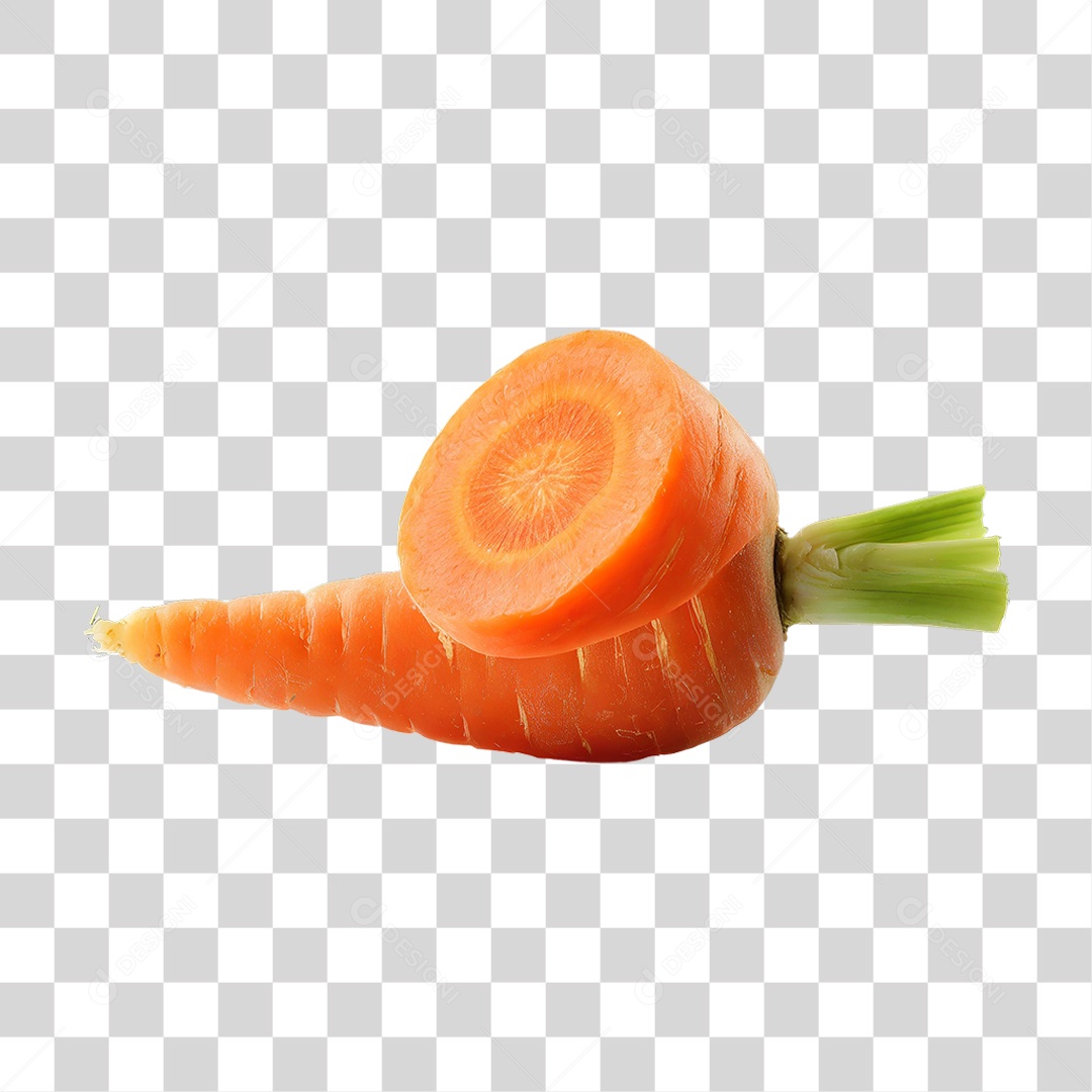 Fatia Fresca de Cenoura PNG Transparente