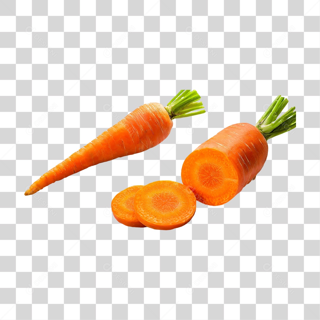 Fatia Fresca de Cenoura PNG Transparente