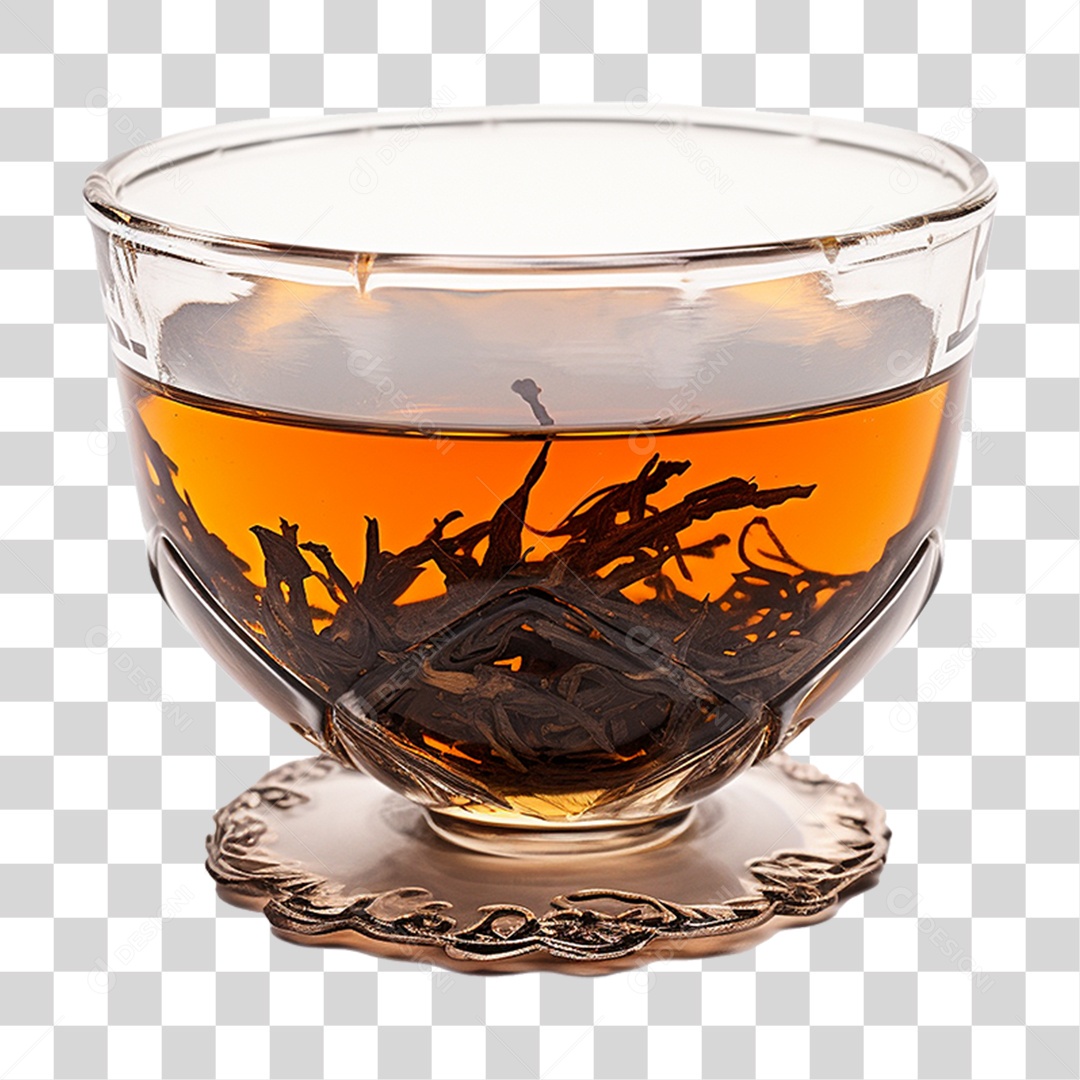 Chá Preto Raízes Copo PNG Transparente