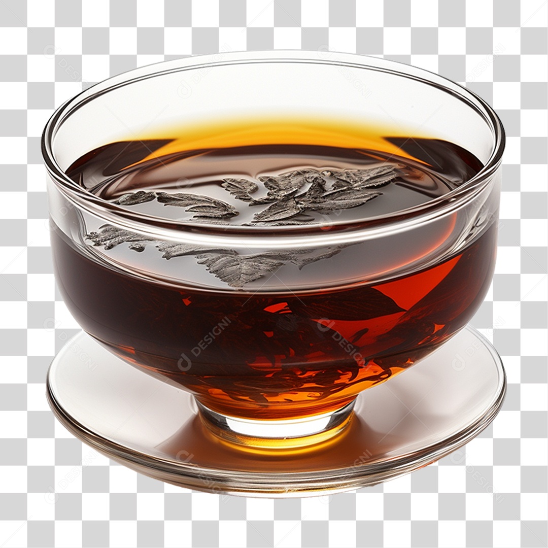 Chá Preto Raízes Copo PNG Transparente